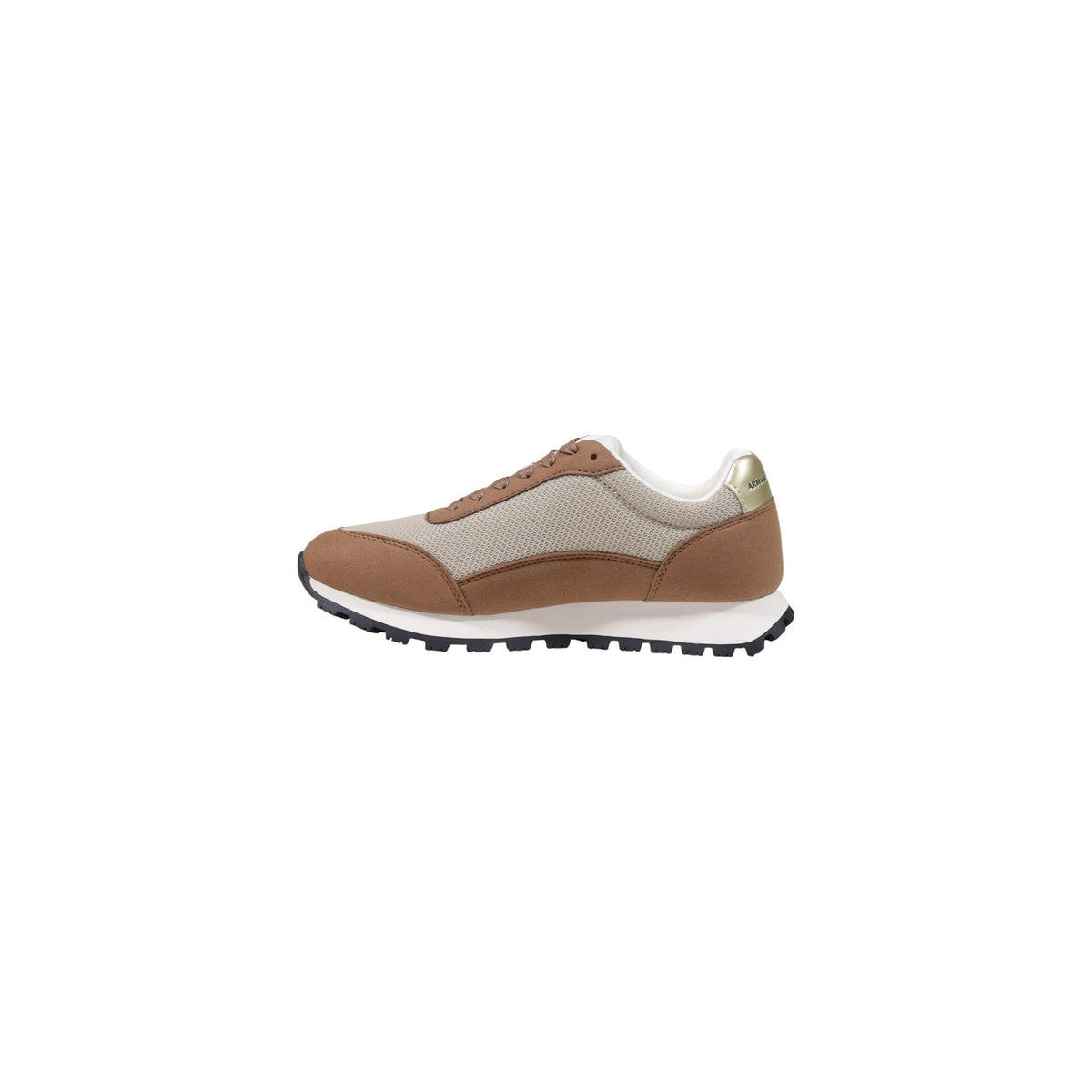 Armani Exchange — Women’s beige textile sneakers — view 3