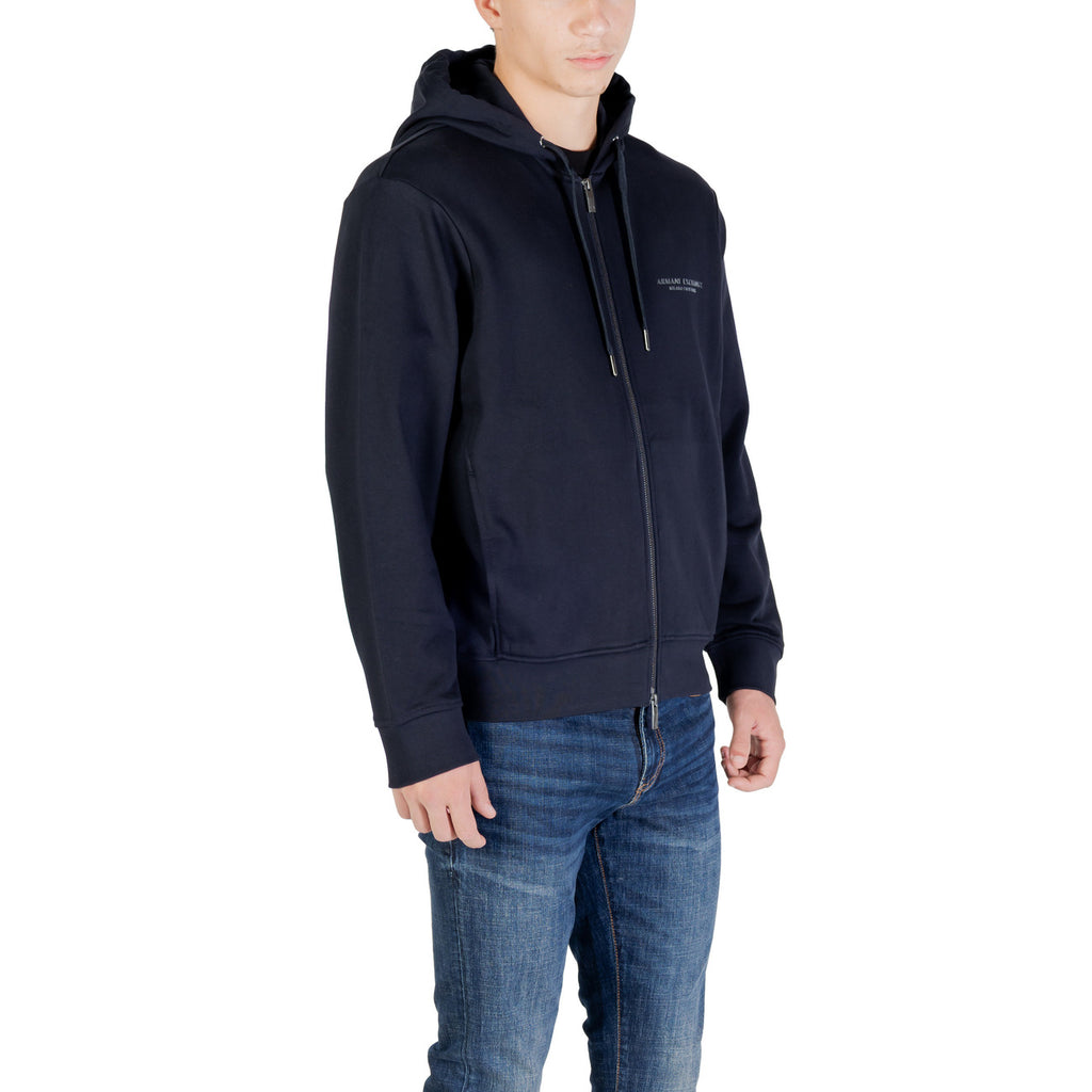 Armani Exchange — Sweat en coton bleu XM001293 homme — vue 3