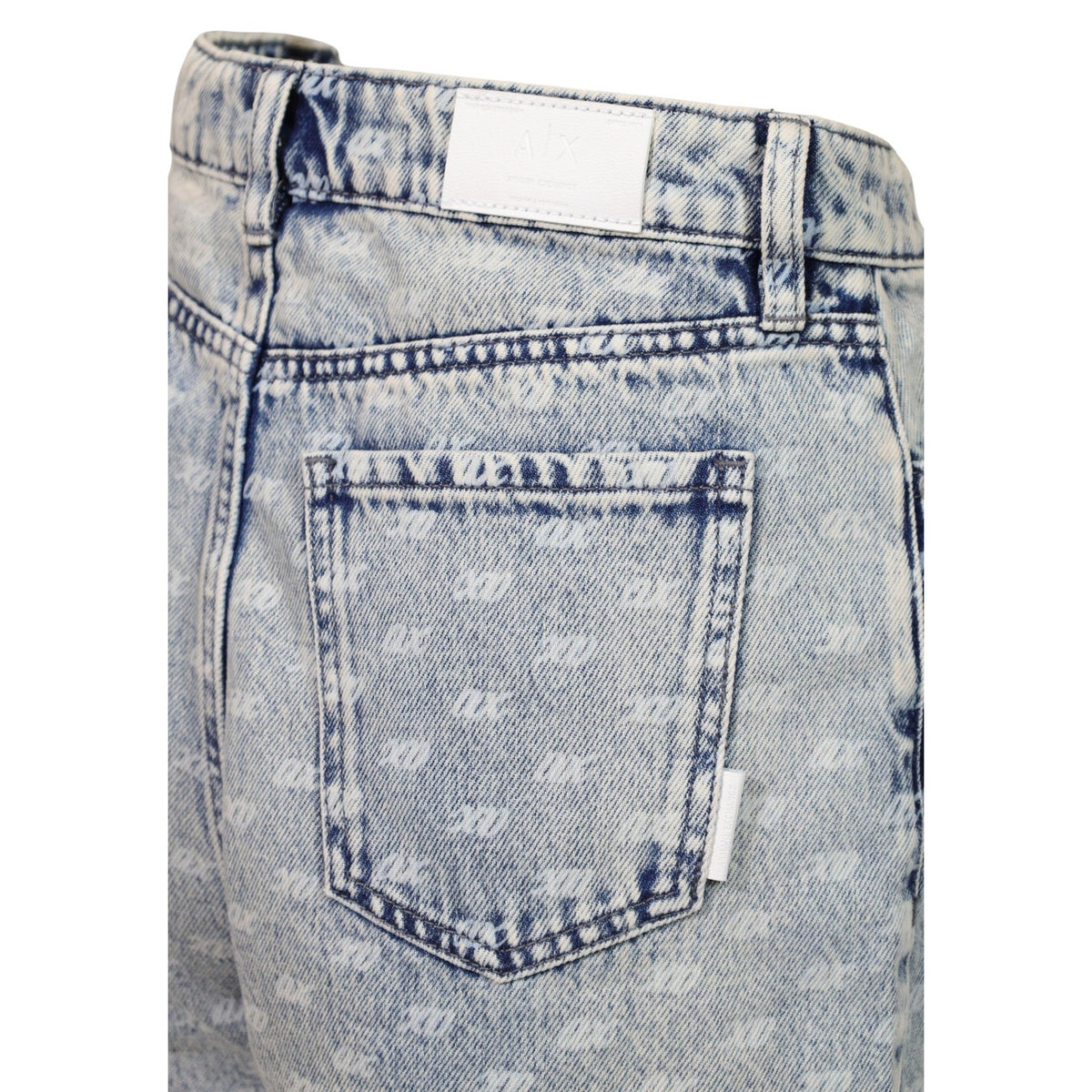 Armani Exchange — Jean droit bleu en coton femme — vue 5
