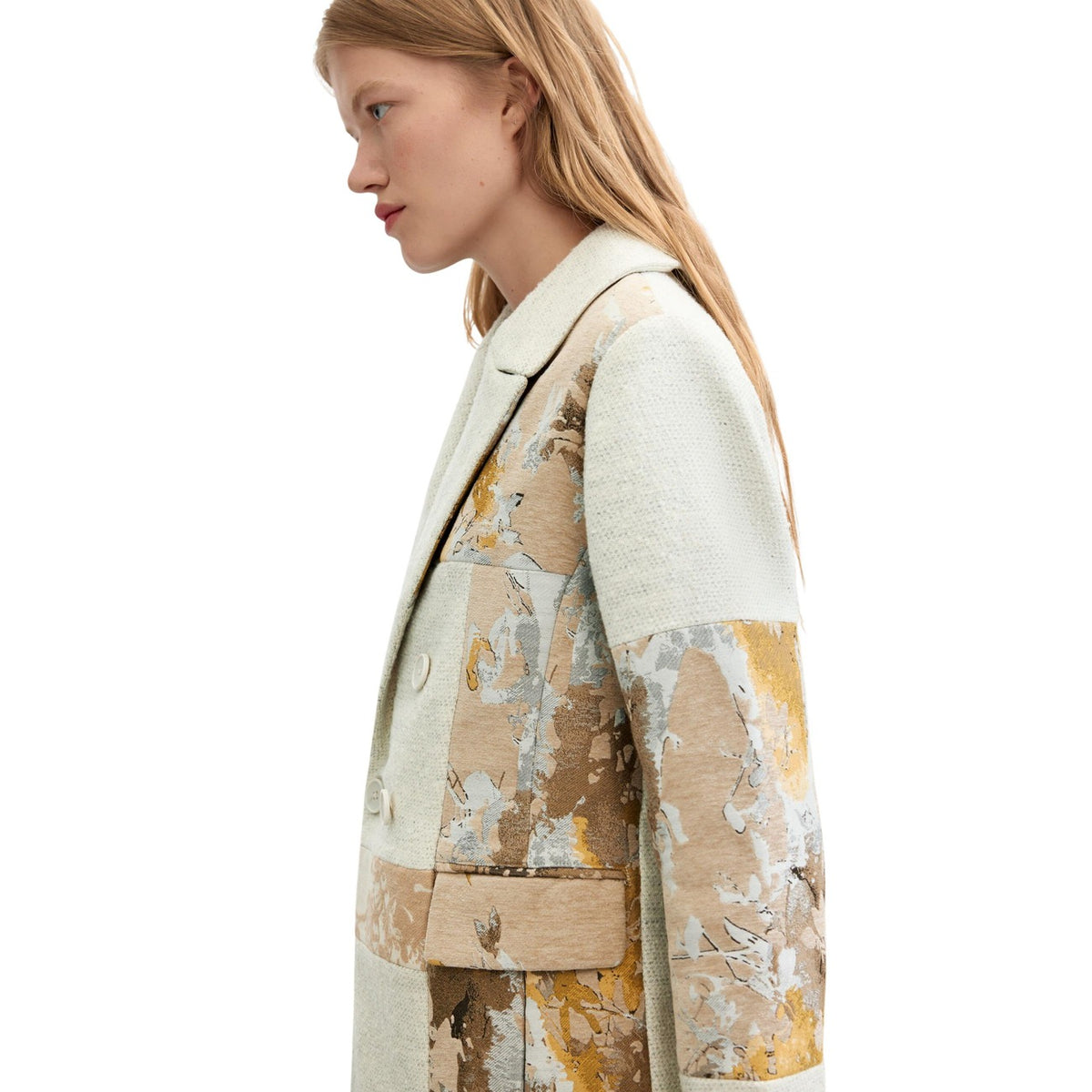 Desigual — Manteau Joya floral blanc femme — vue 3