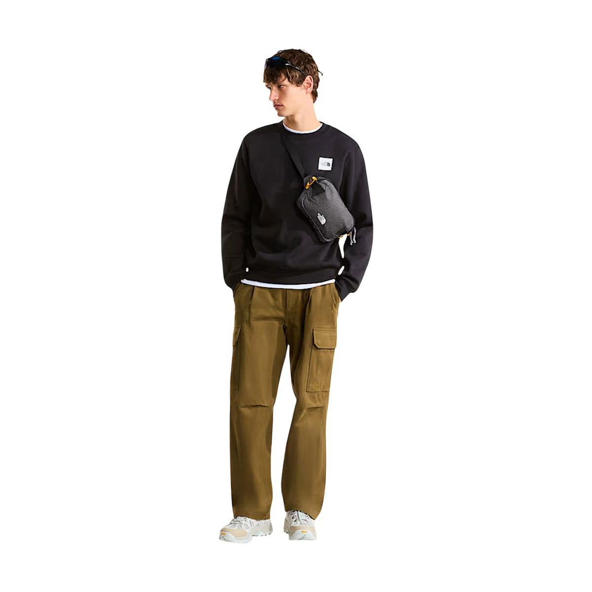 The North Face — Sweat Box Half Dome Crew noir homme — vue 2