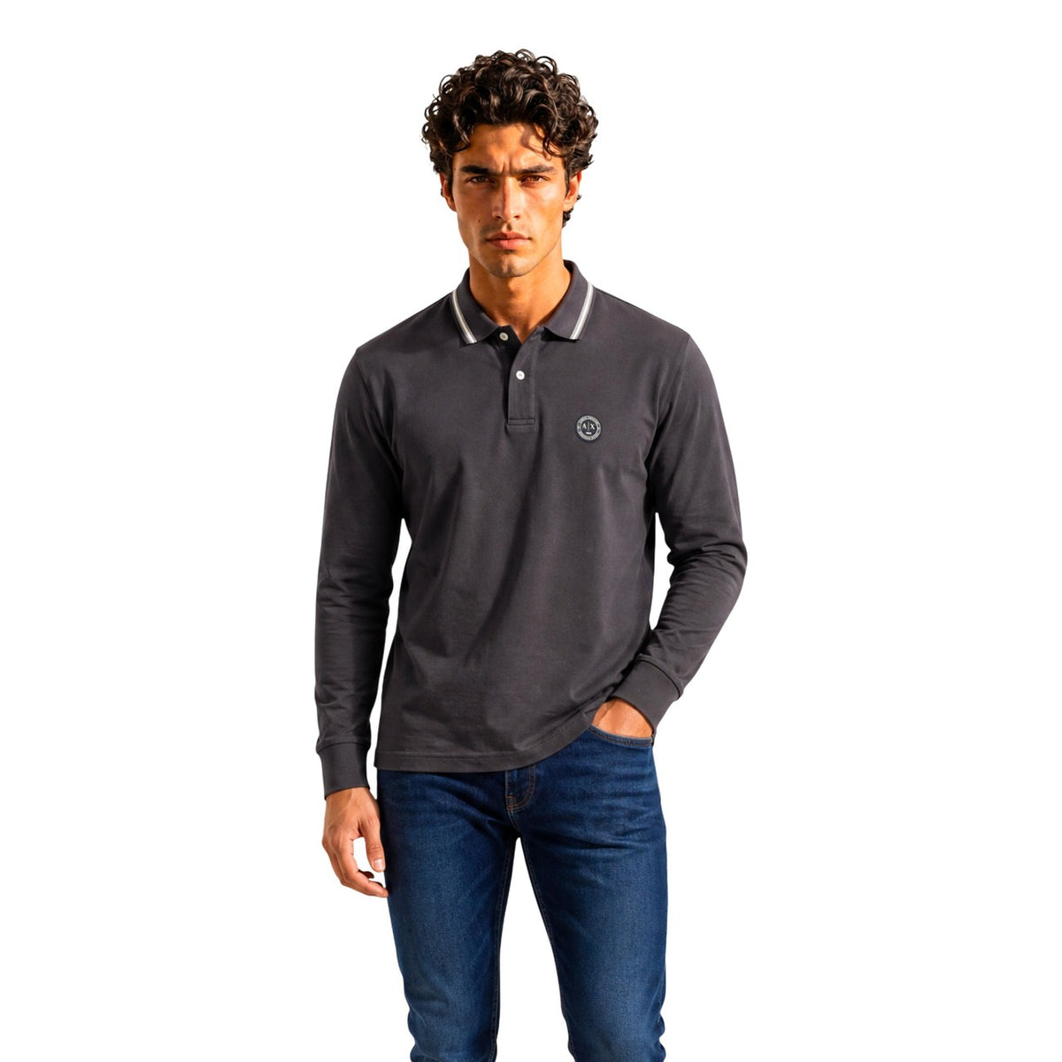Armani Exchange — Polo XM003427 noir homme