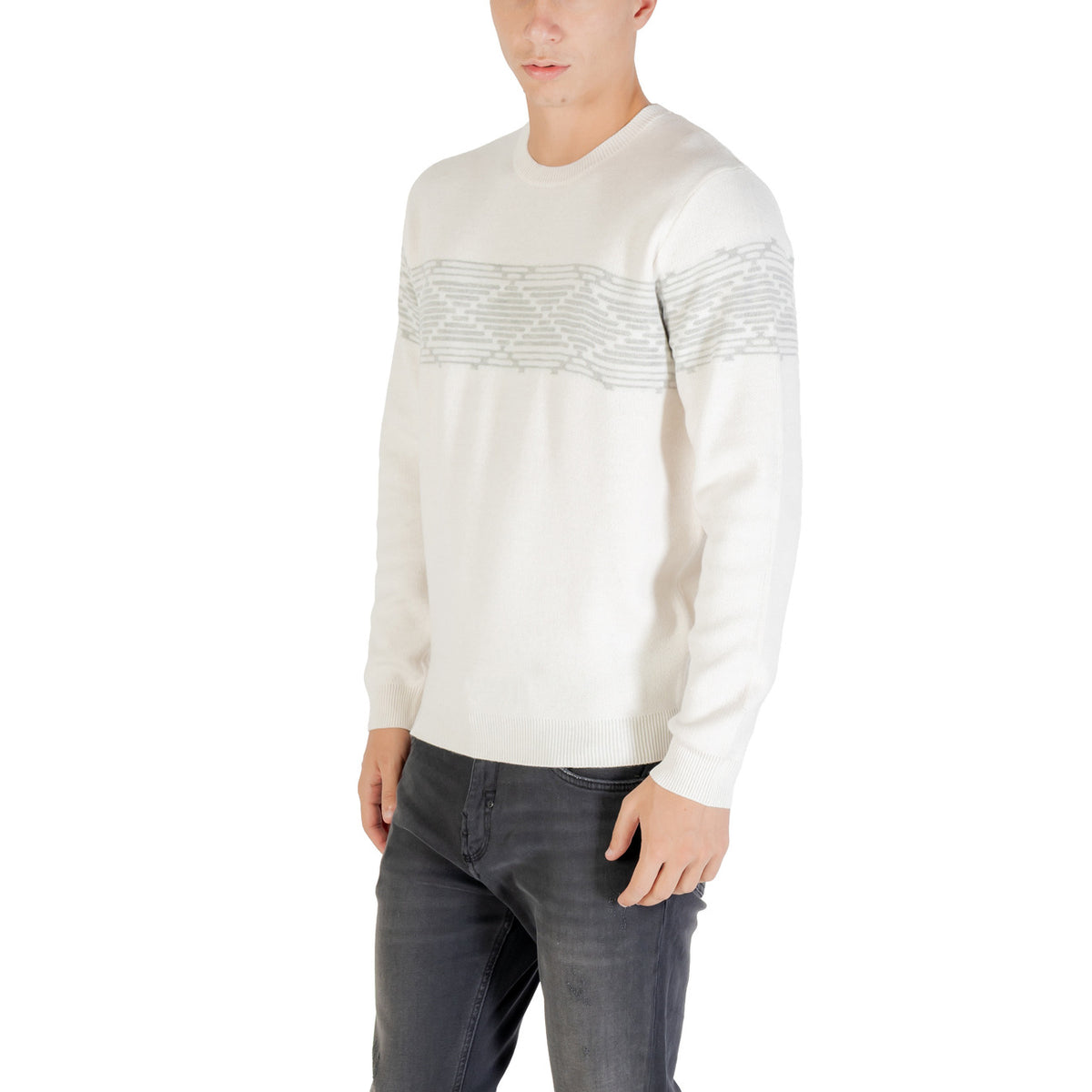 Antony Morato — Pull réf. MMSW01566-YA401141 blanc homme — vue 4