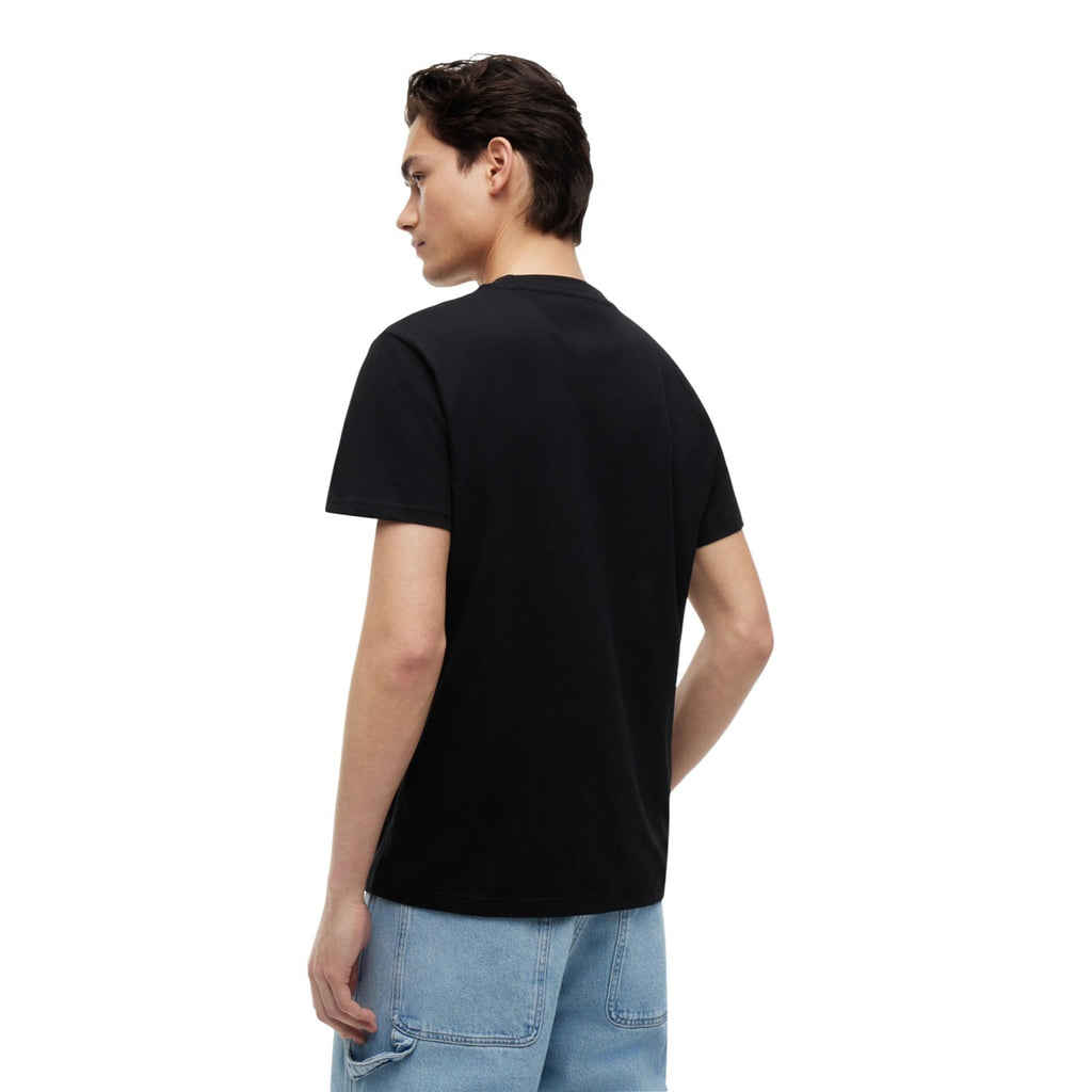 Tommy Jeans — Zwart T-shirt van biokatoen met print voor heren — afbeelding 2