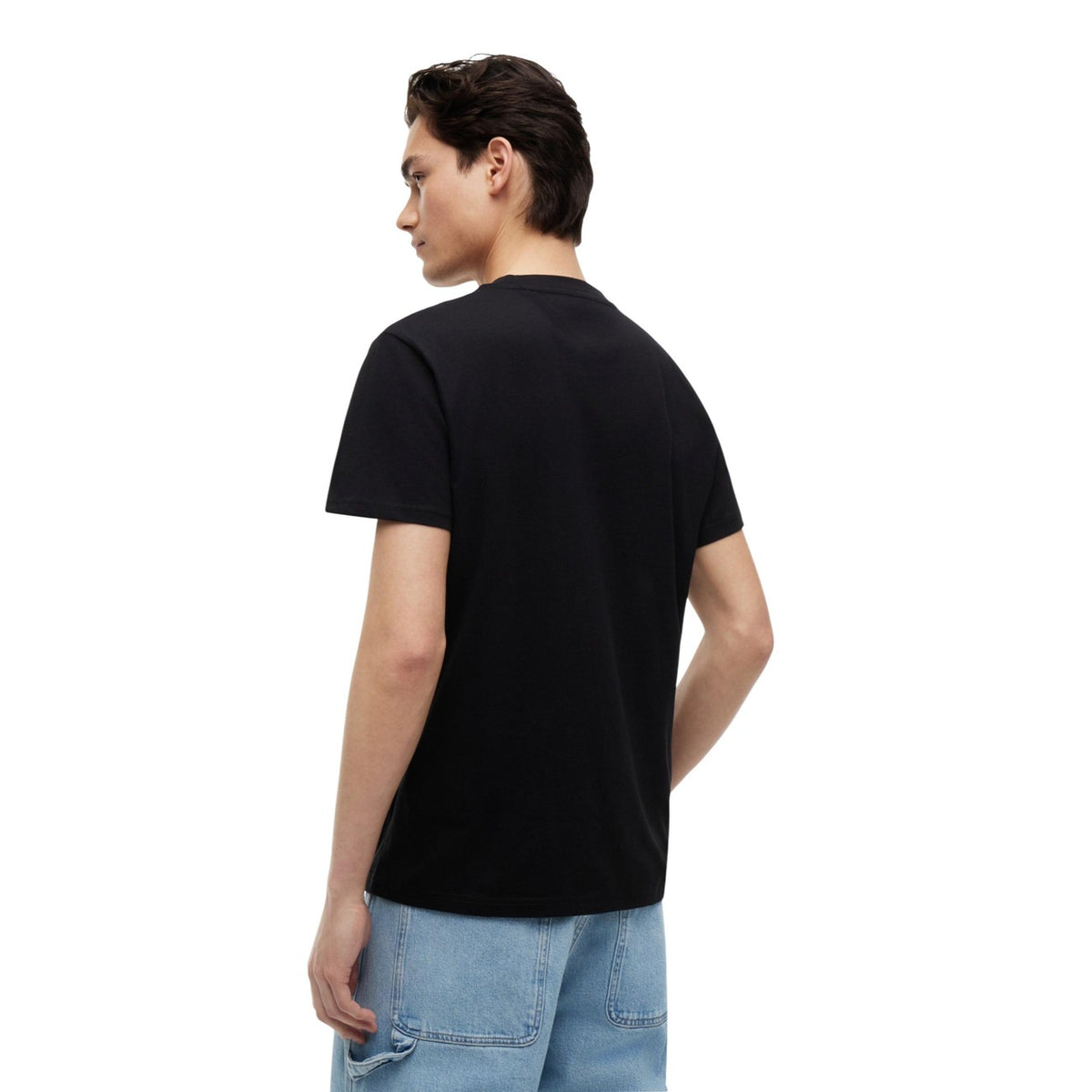 Tommy Jeans — Zwart T-shirt van biokatoen met print voor heren — afbeelding 2