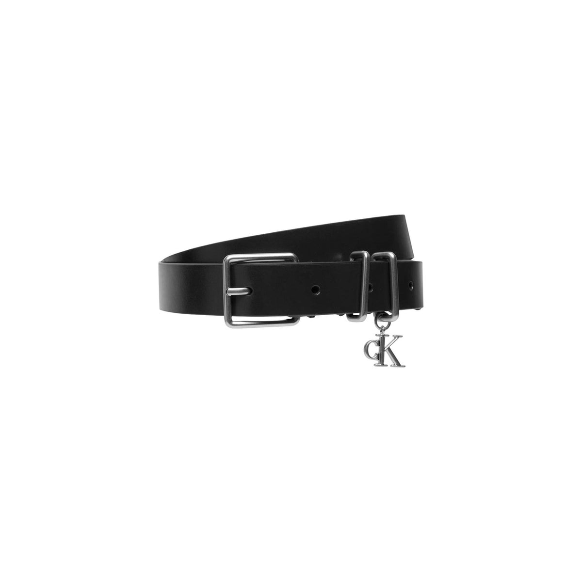 Calvin Klein — Ceinture noir réf. MONOGRAM CHARM KEEPER BELT 25MM femme