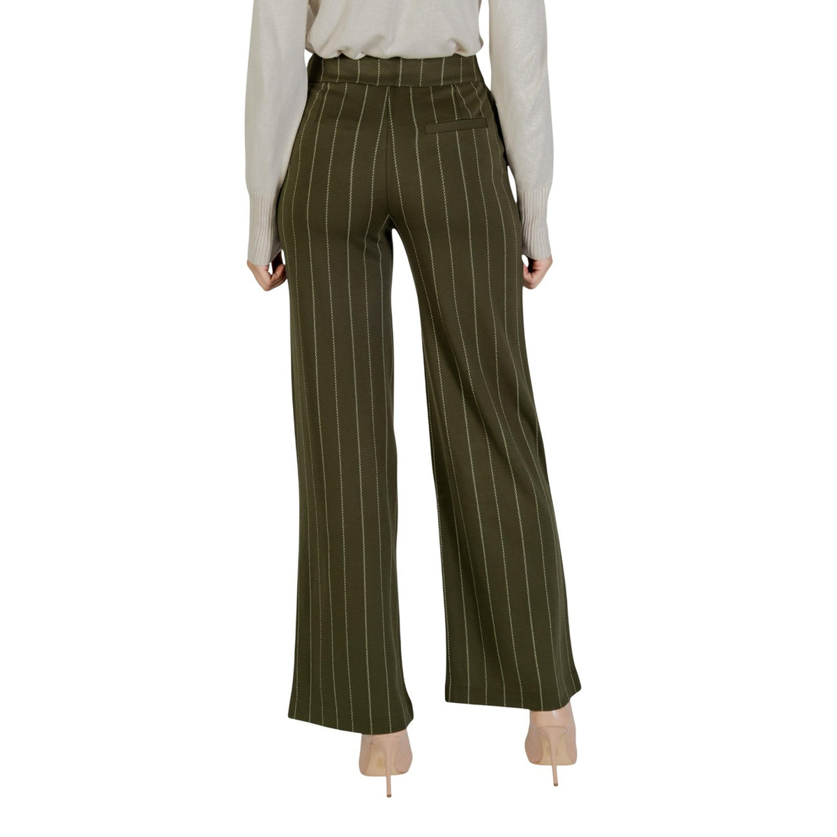 Ichi — Broek 20124292 groen dames — afbeelding 4