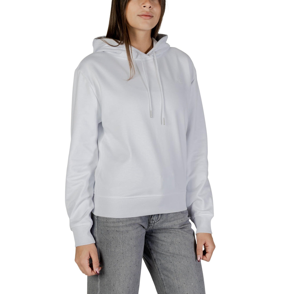 Calvin Klein Jeans — Witte hoodie voor dames LV047C224G — afbeelding 4