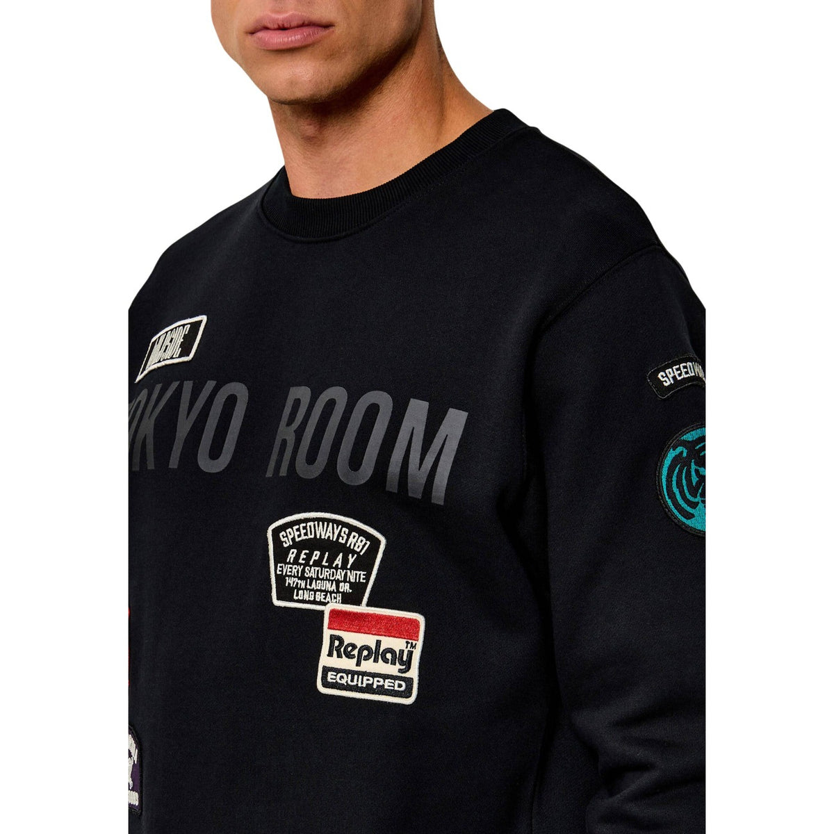 Replay — Sweat Variance Patches noir homme — vue 5