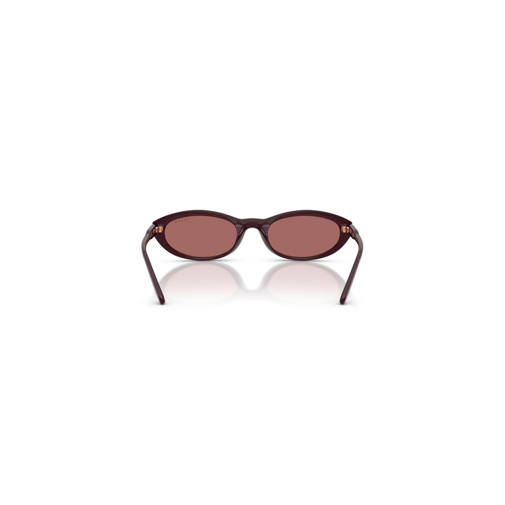 Vogue Eyewear — Lunettes de soleil rondes bordeaux femme — vue 3