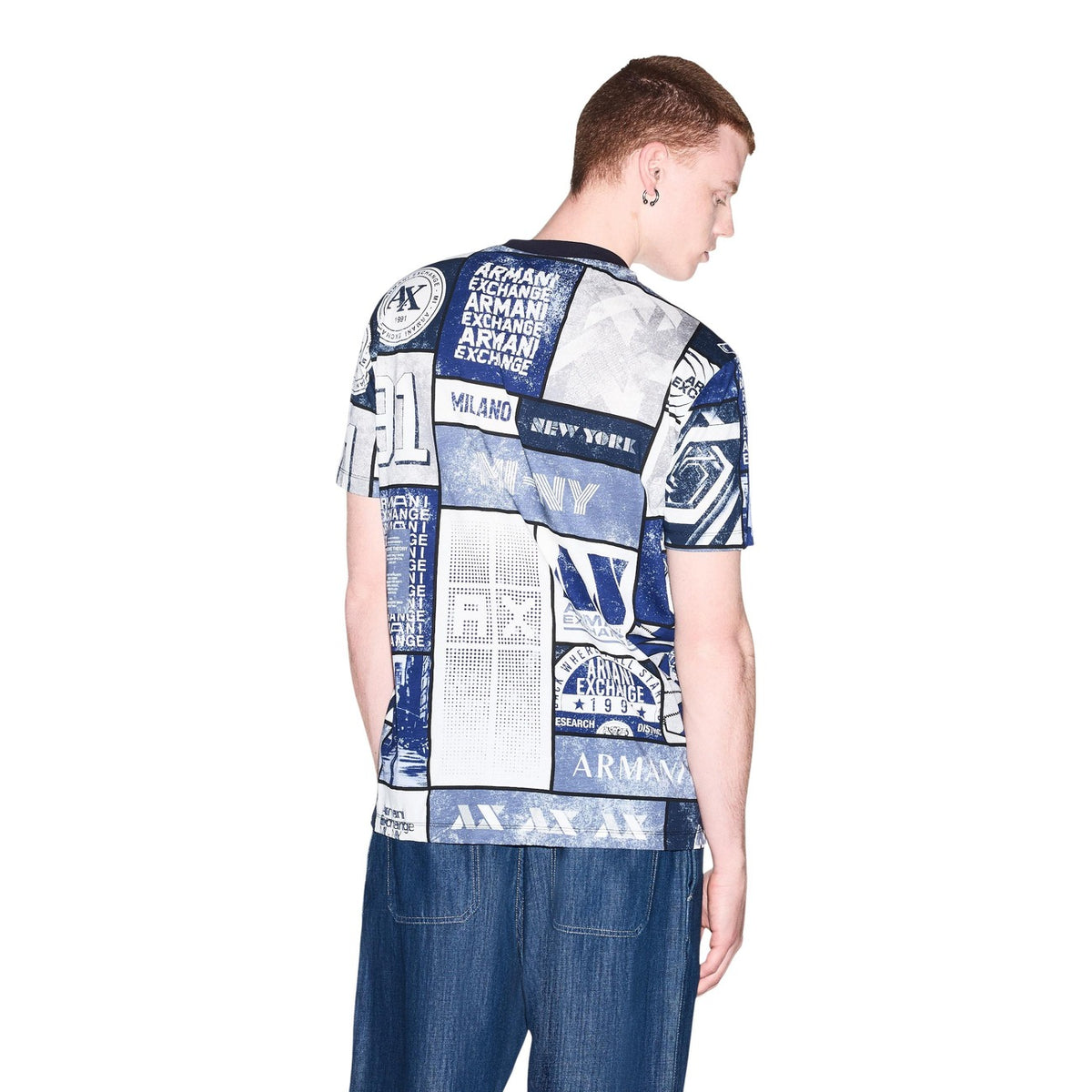 Armani Exchange — T-shirt en coton blanc homme — vue 4