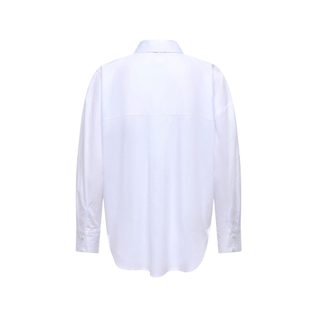 Jacqueline de Yong — Chemise Willow Loose Pearl blanche femme — vue 4