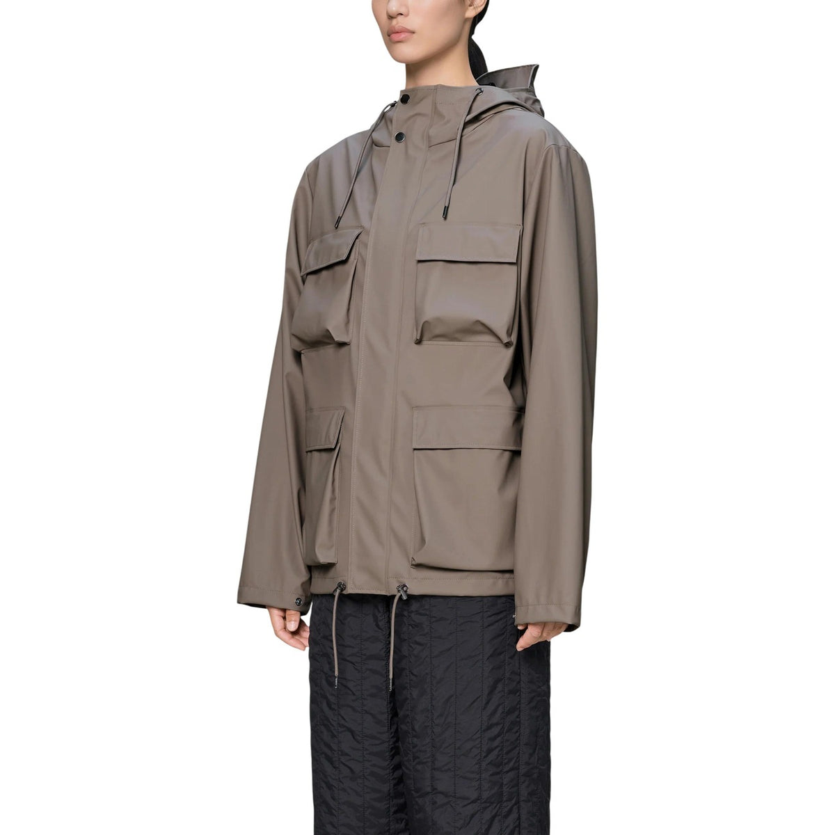 Rains — Pocket Jacket Unisex-Jacke in Braun — Ansicht 5