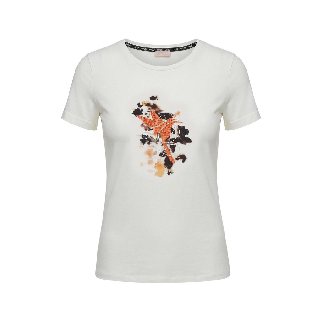 Liu Jo — Beige T-shirt ref. TA6163 JS003 woman — view 2