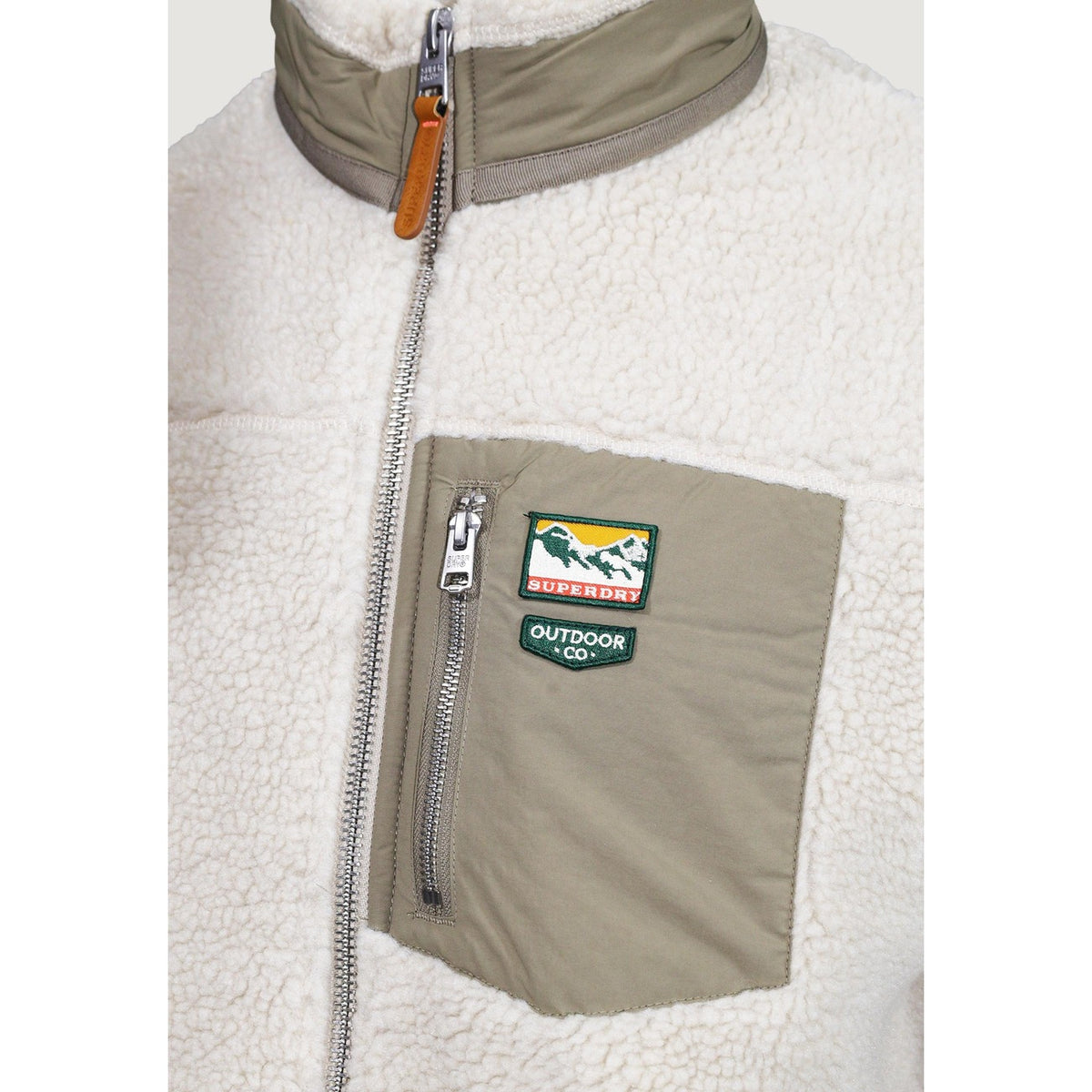 Superdry — MOUNTAIN FULL ZIP FLEECE herenvest beige — afbeelding 3