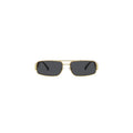 Versace — Lunettes de soleil rectangulaires en acétate doré homme