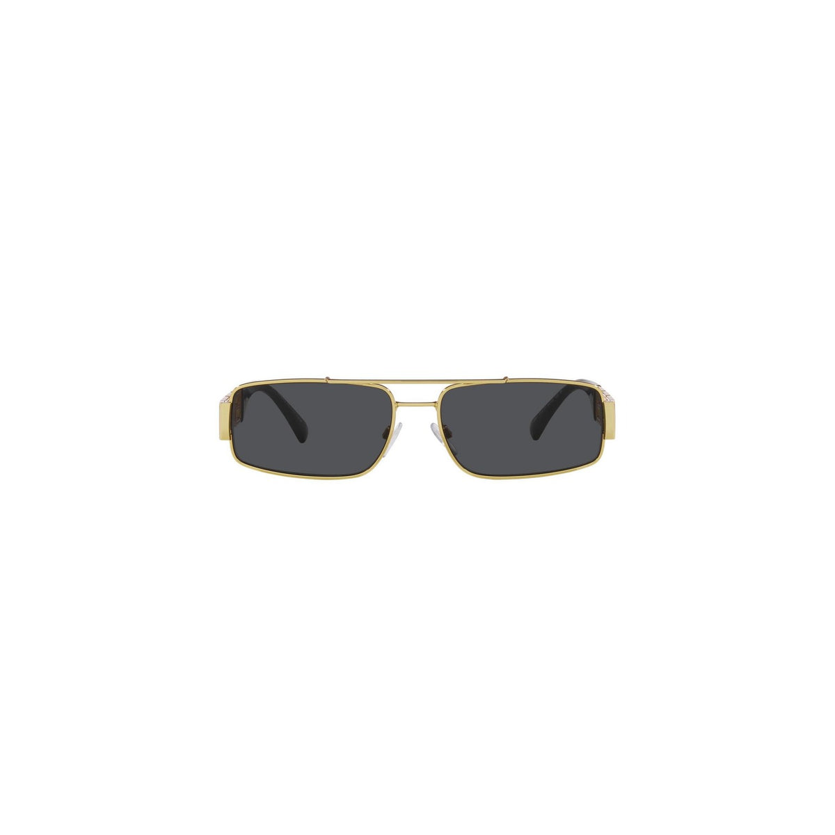 Versace — Lunettes de soleil rectangulaires en acétate doré homme