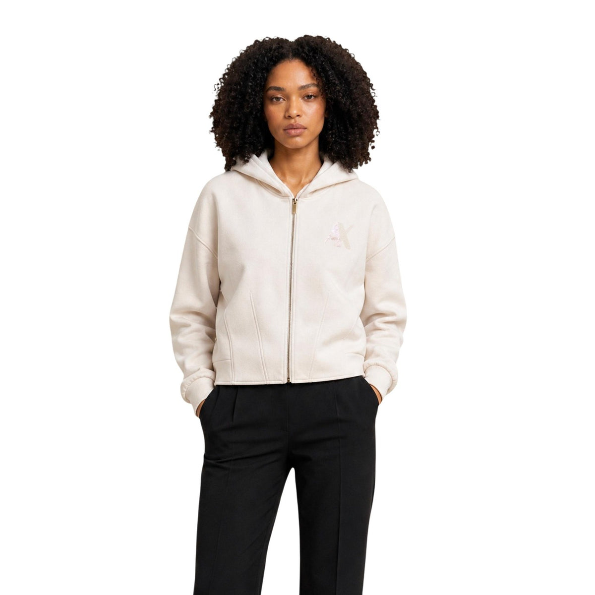 Armani Exchange — Sweat stretch beige femme