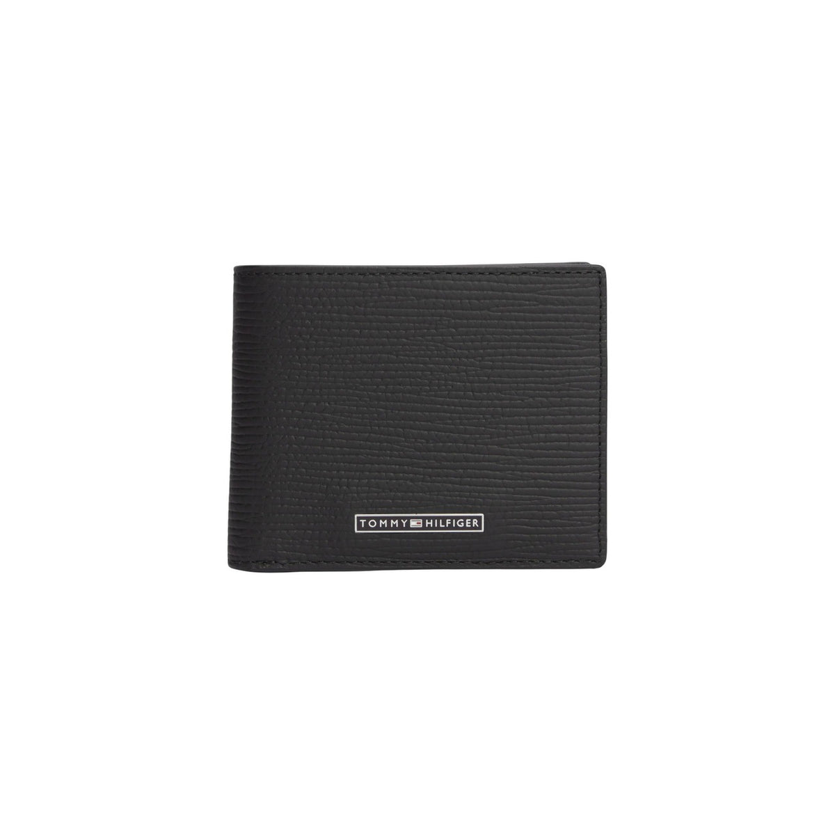 Tommy Hilfiger — Schwarze Business Saffiano Mini Herren-Geldbörse