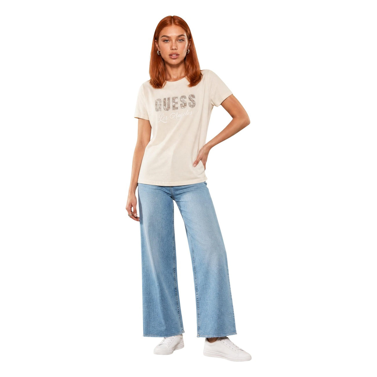 Guess — Dames T-shirt Snake Script R — afbeelding 5