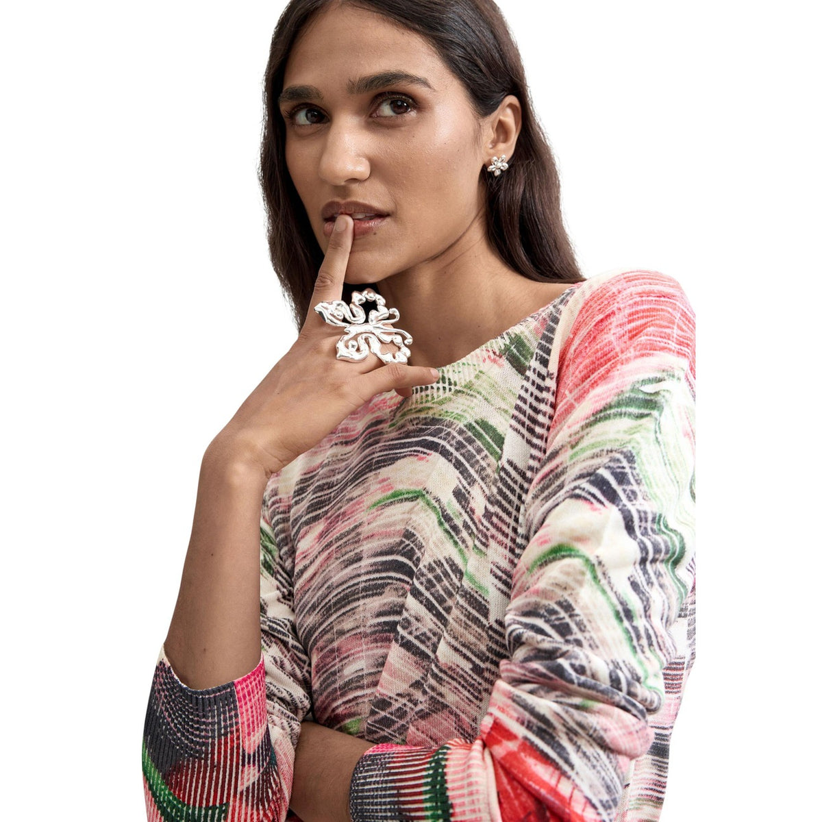 Desigual — Rode damestrui Glitch — afbeelding 3