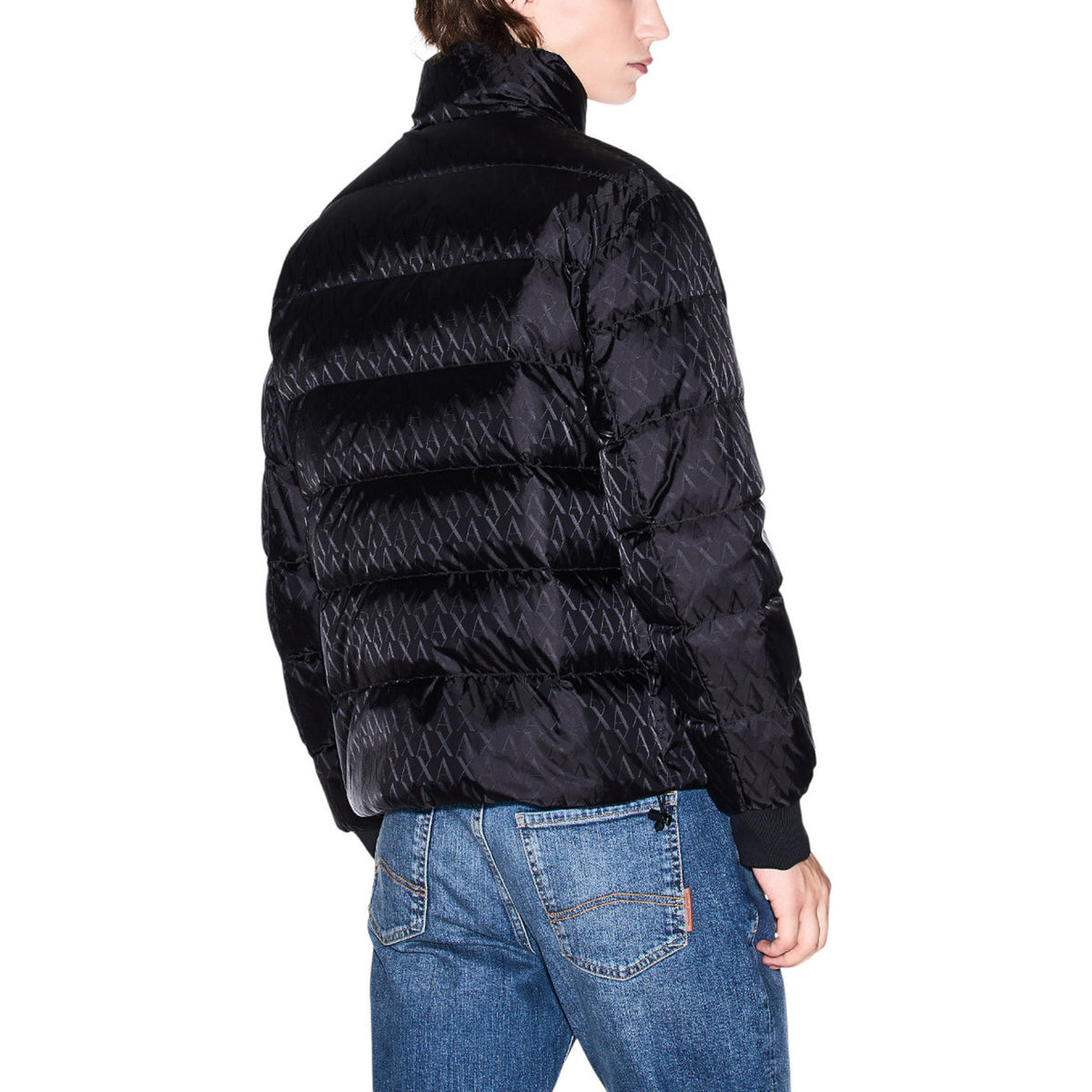 Armani Exchange — Schwarze Herren-Daunenjacke XM001580 — Ansicht 2