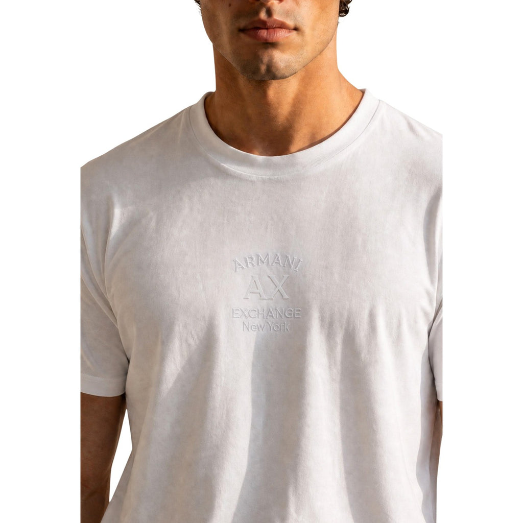 Armani Exchange — T-shirt en coton blanc homme — vue 5