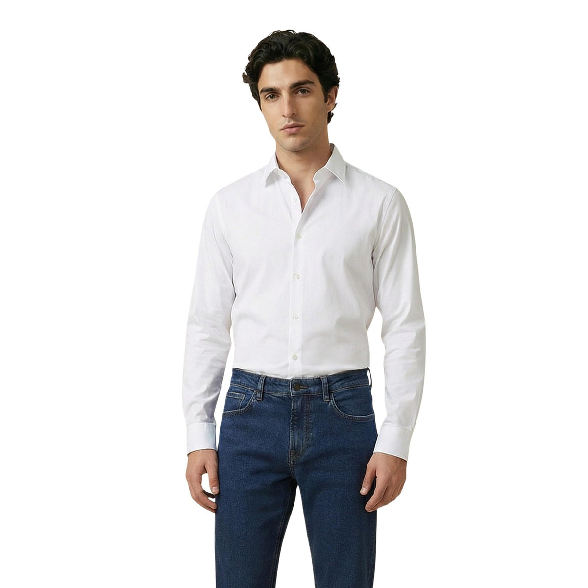 Armani Exchange — Men’s white stretch shirt