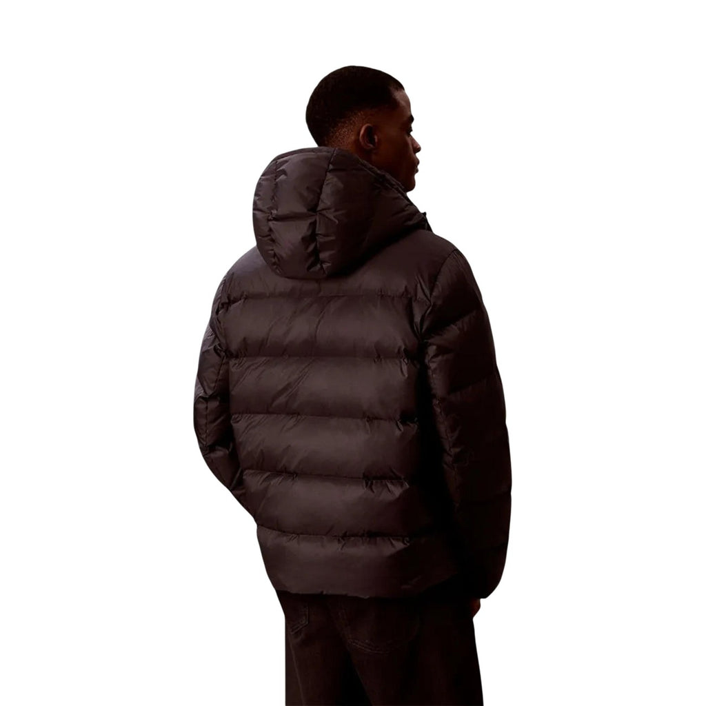 Calvin Klein Jeans – Bedruckte schwarze Kapuzenjacke aus Polyester für Herren — Ansicht 2