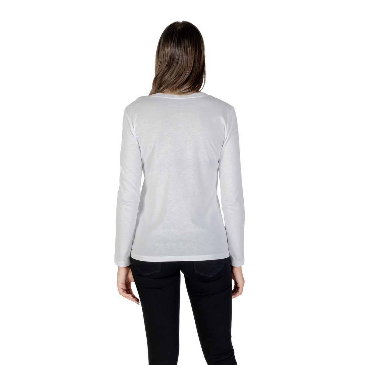 Armani Exchange — T-shirt blanc à manches longues femme — vue 2