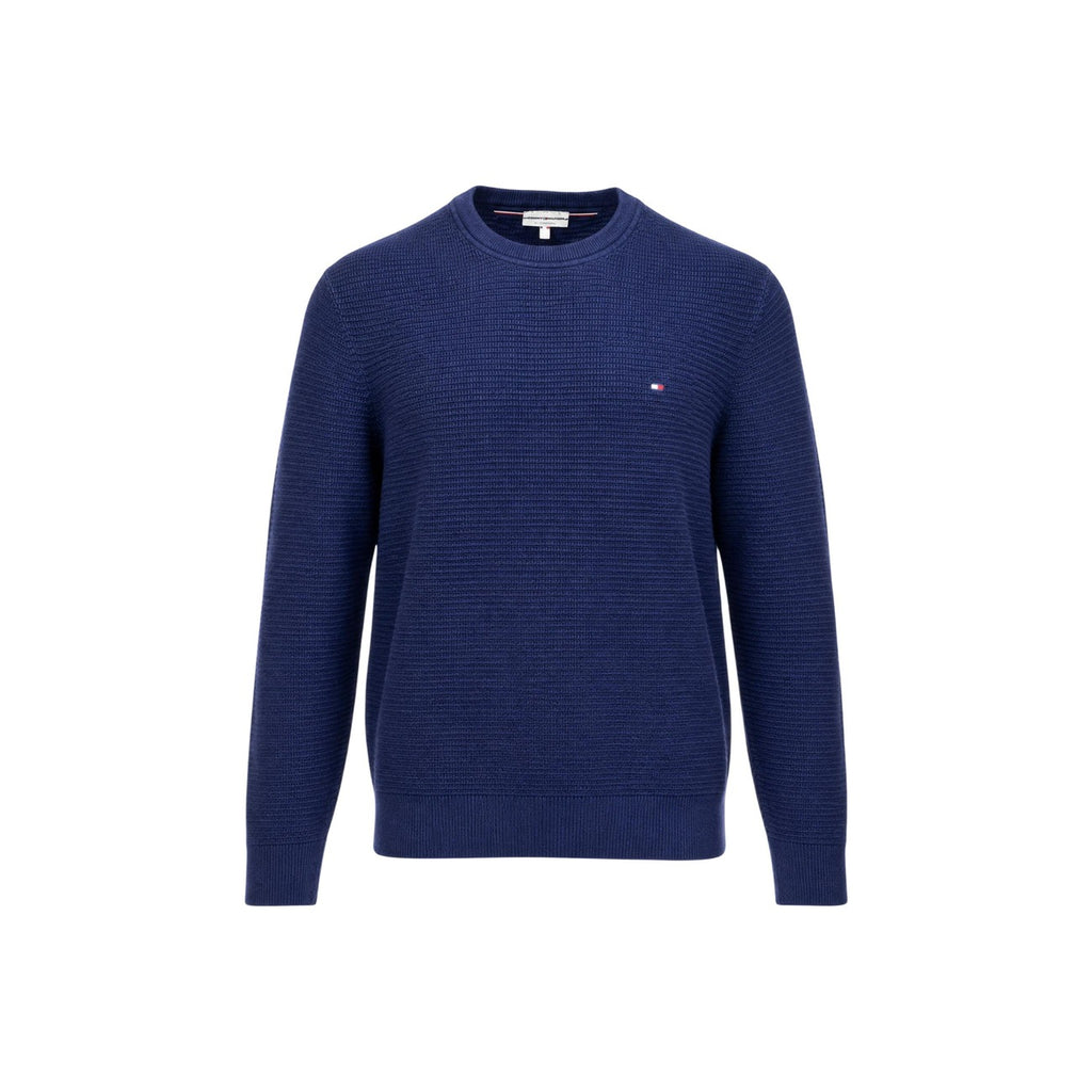 Tommy Hilfiger — Heren trui met ronde hals van katoen en kasjmier blauw — afbeelding 2