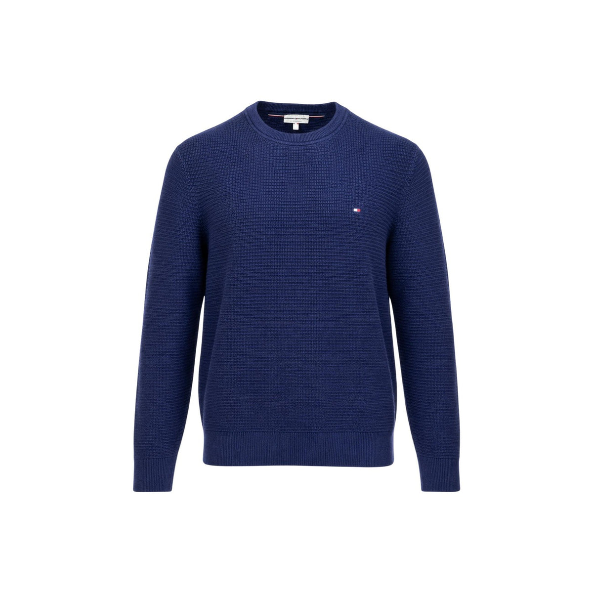 Tommy Hilfiger — Heren trui met ronde hals van katoen en kasjmier blauw — afbeelding 2
