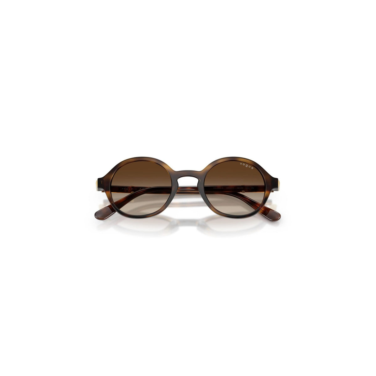 Vogue Eyewear — Lunettes de soleil rondes marron femme — vue 4