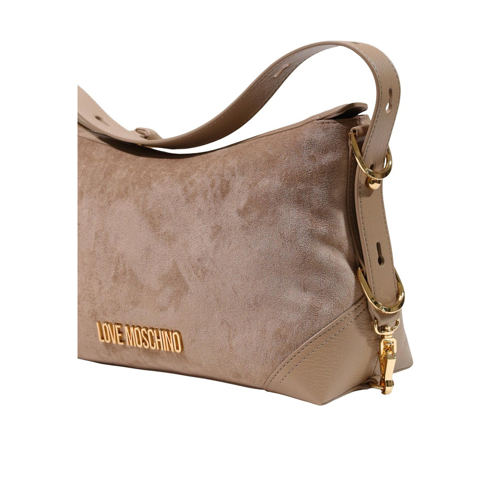 Love Moschino — Beigefarbene Handtasche 9 × 18 × 9 cm Damen — Ansicht 5