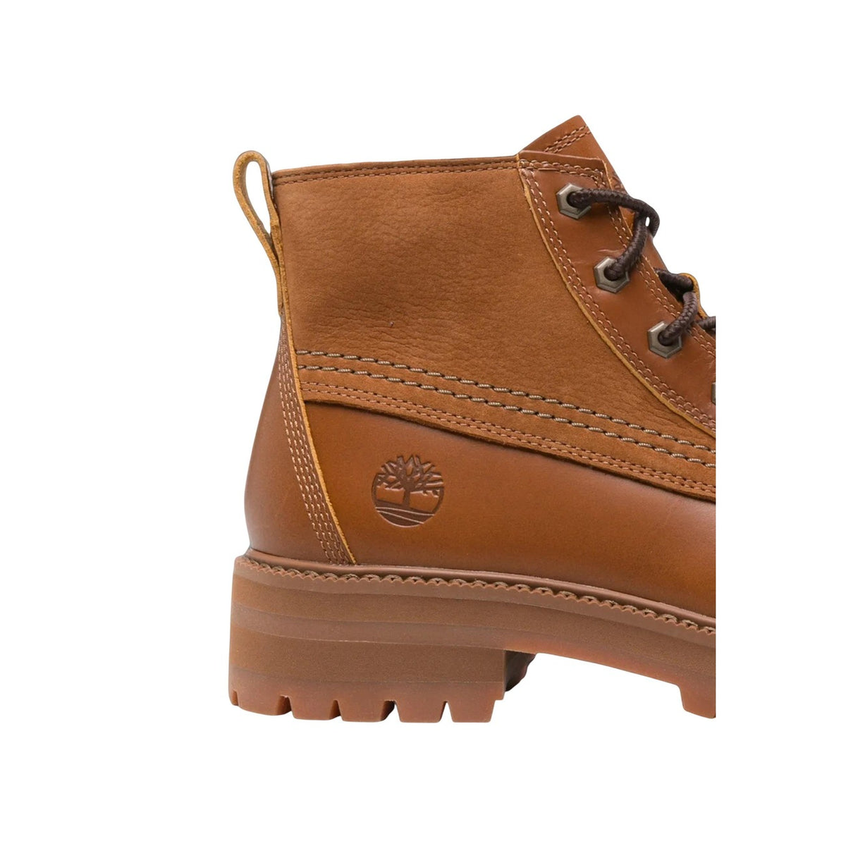 Timberland — Bottines Hayd Mid Lace en cuir marron homme — vue 2
