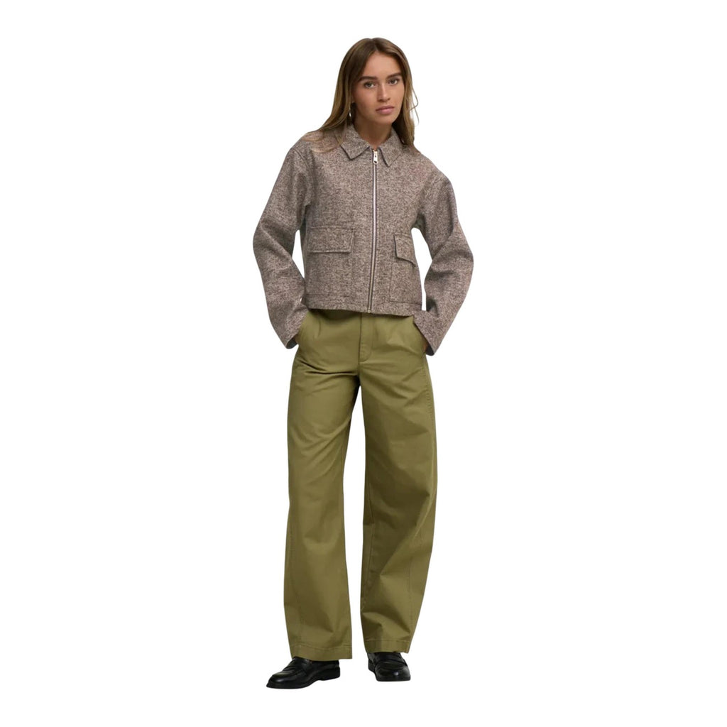 Jacqueline de Yong — Women’s brown herringbone Vinga jacket — view 2