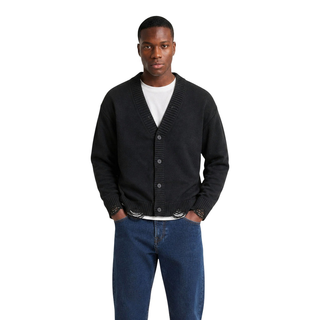 Only & Sons — Men’s black V-neck Tune cardigan