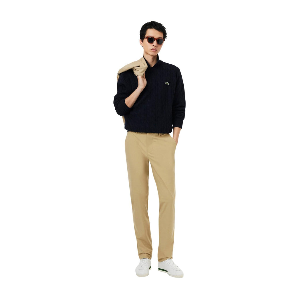 Lacoste — Herrenpullover aus Wolle mit Rundhalsausschnitt — blau — Ansicht 5
