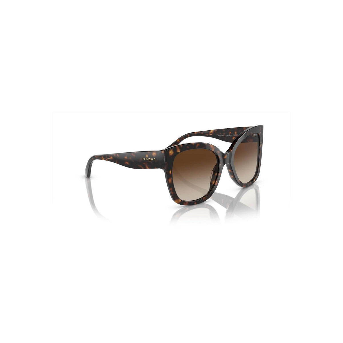 Vogue Eyewear — Lunettes de soleil en acétate marron femme — vue 2