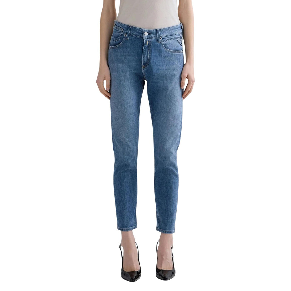 Replay — Jean Slim Boyfit bleu femme