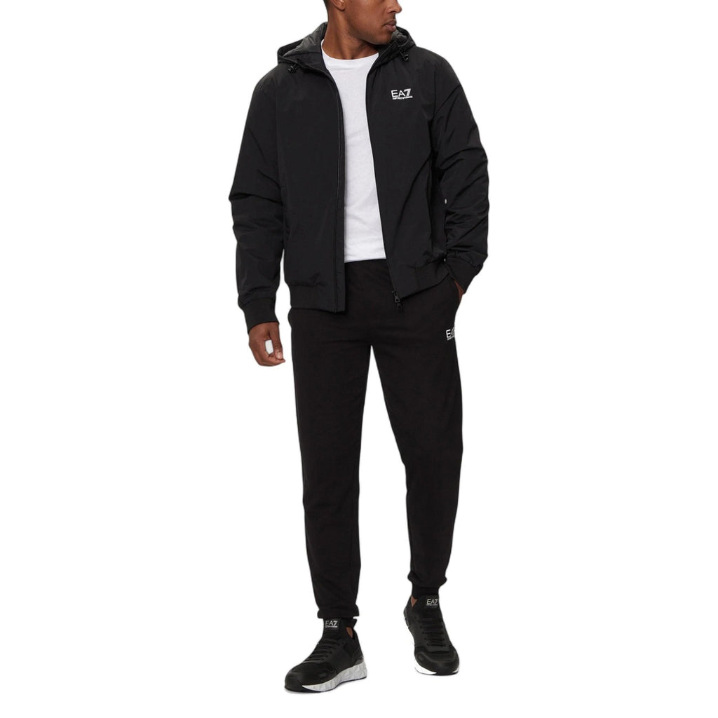 EA7 — Men’s black hooded jacket — view 2