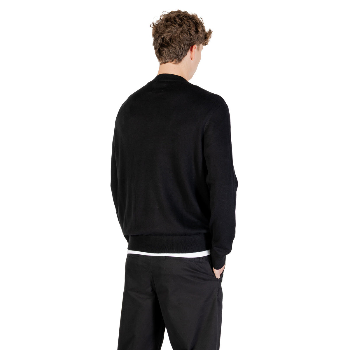 Armani Exchange — Black cotton-silk sweater XM000338 men — view 2