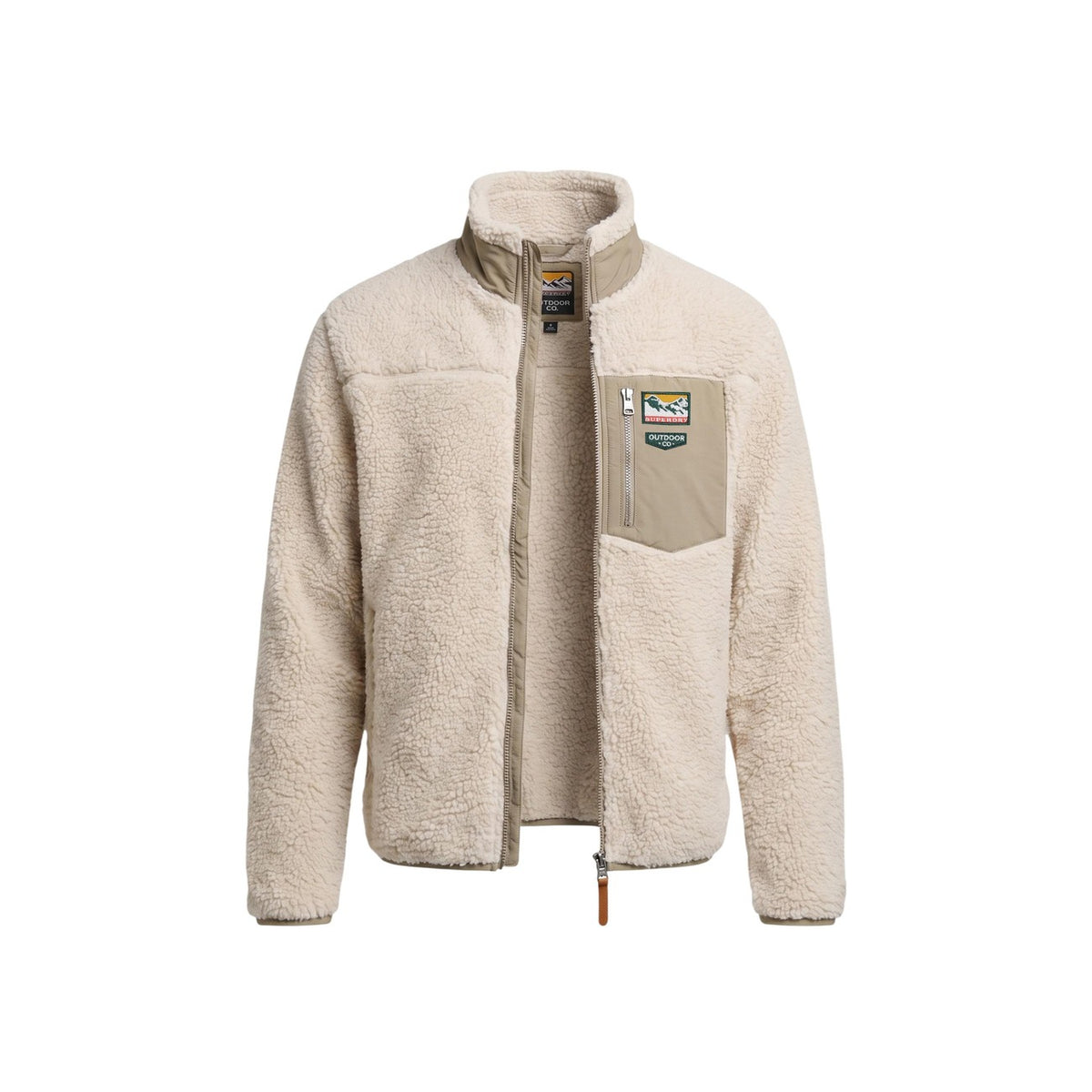 Superdry — MOUNTAIN FULL ZIP FLEECE herenvest beige