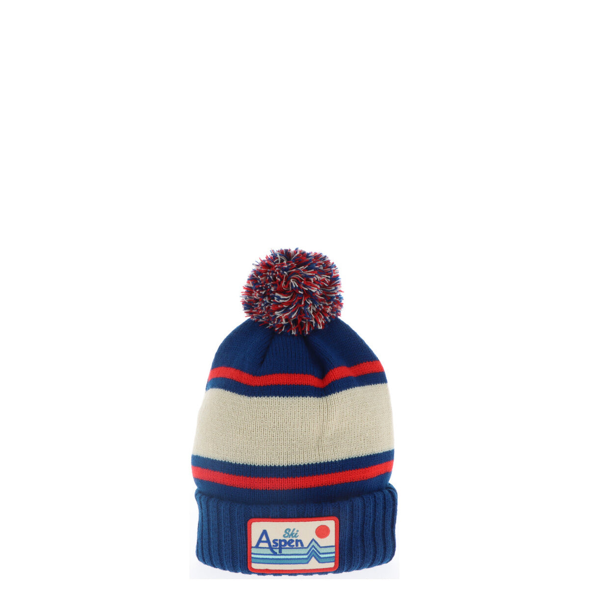 American Needle — Men's Blue Striped Beanie SMU793A — view 2