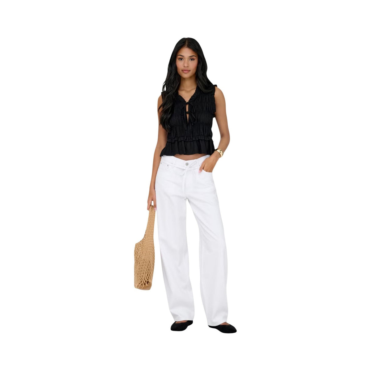 Only — ONLGIANNA white women’s jeans — view 5