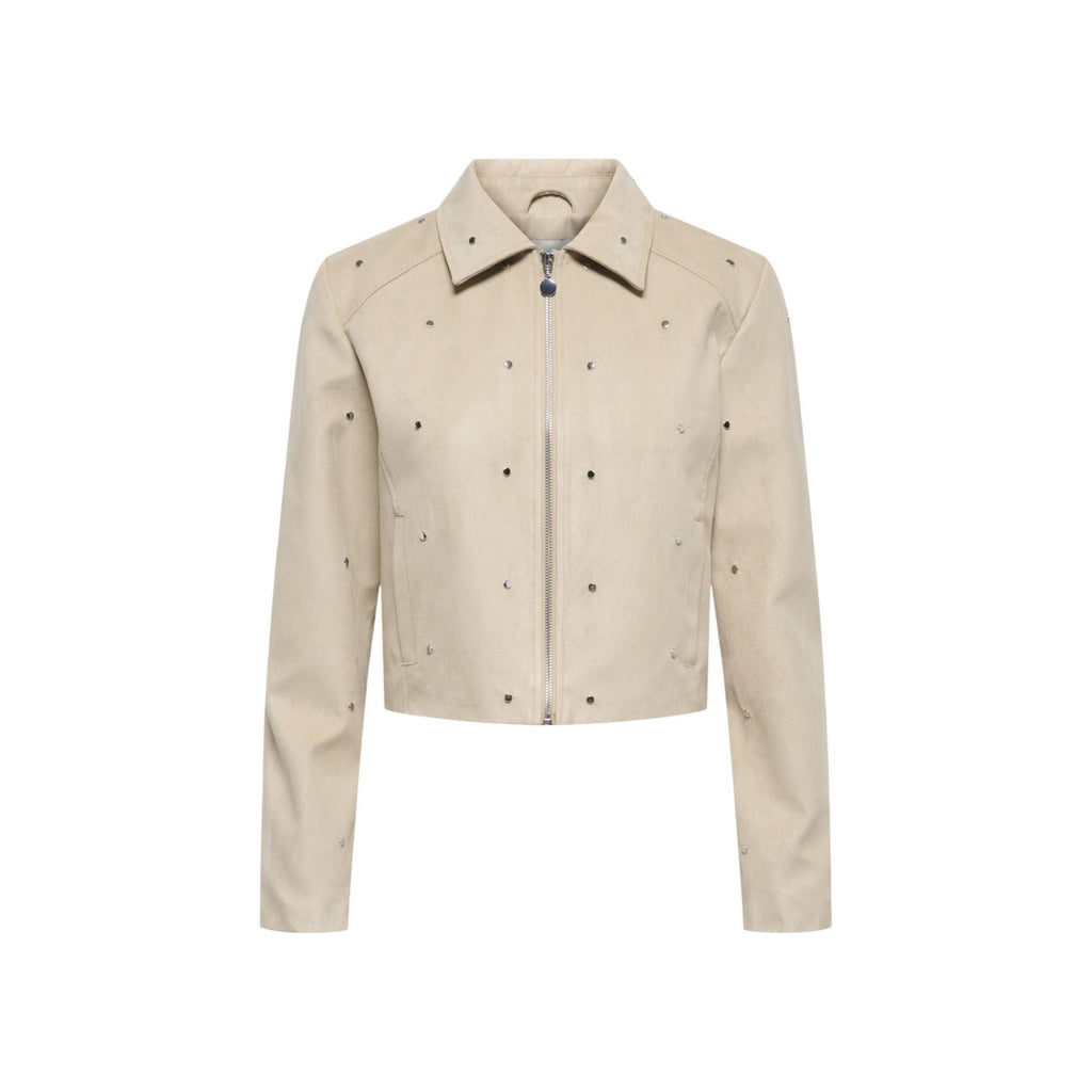 Jacqueline de Yong — Jacket 15363425 round neck beige woman