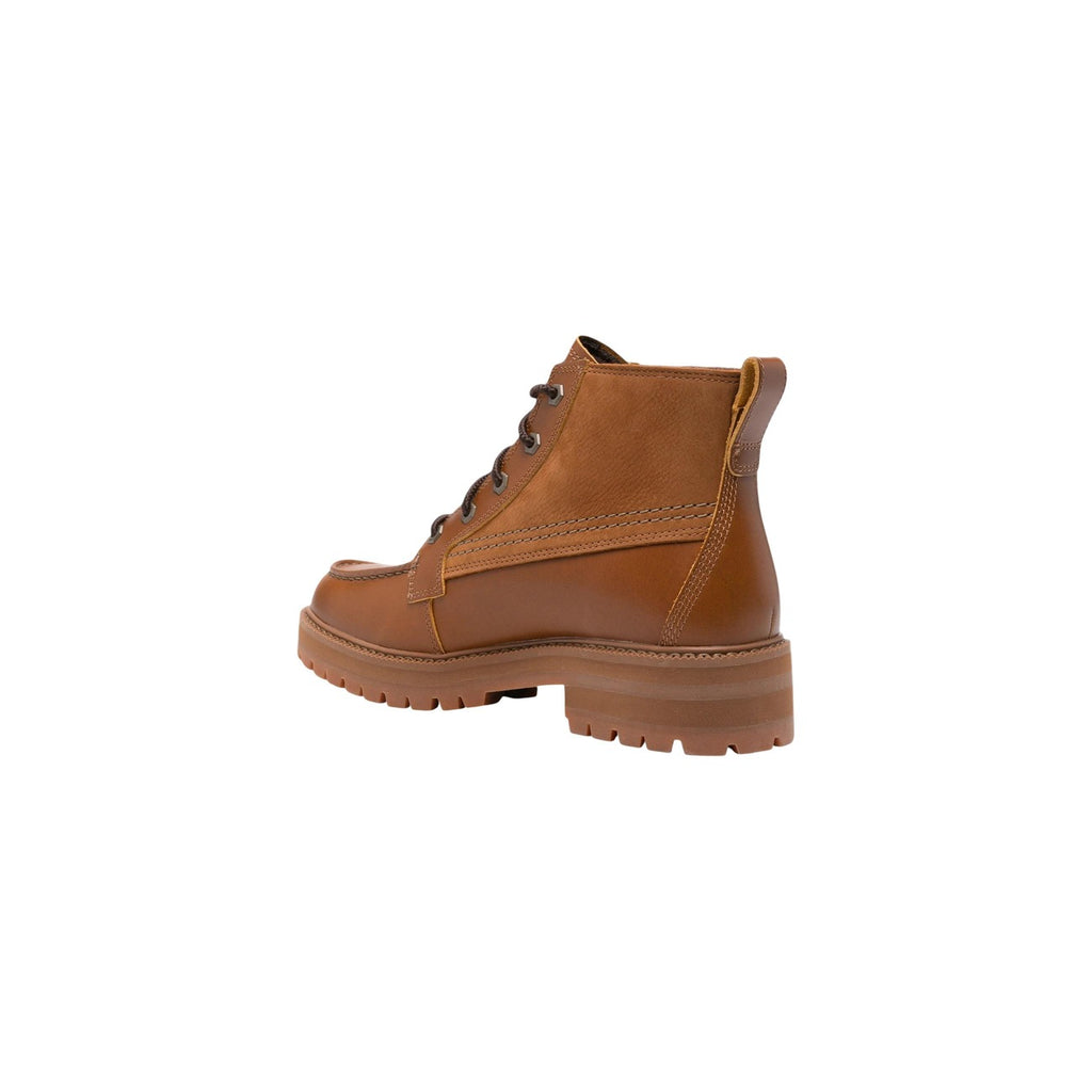 Timberland — Bottines Hayd Mid Lace en cuir marron homme — vue 4