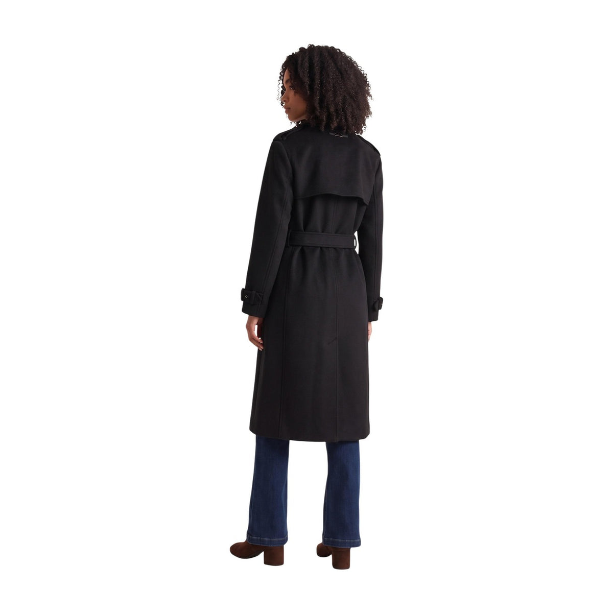 Guess — Eve Melton wool blend trench coat for women — view 3