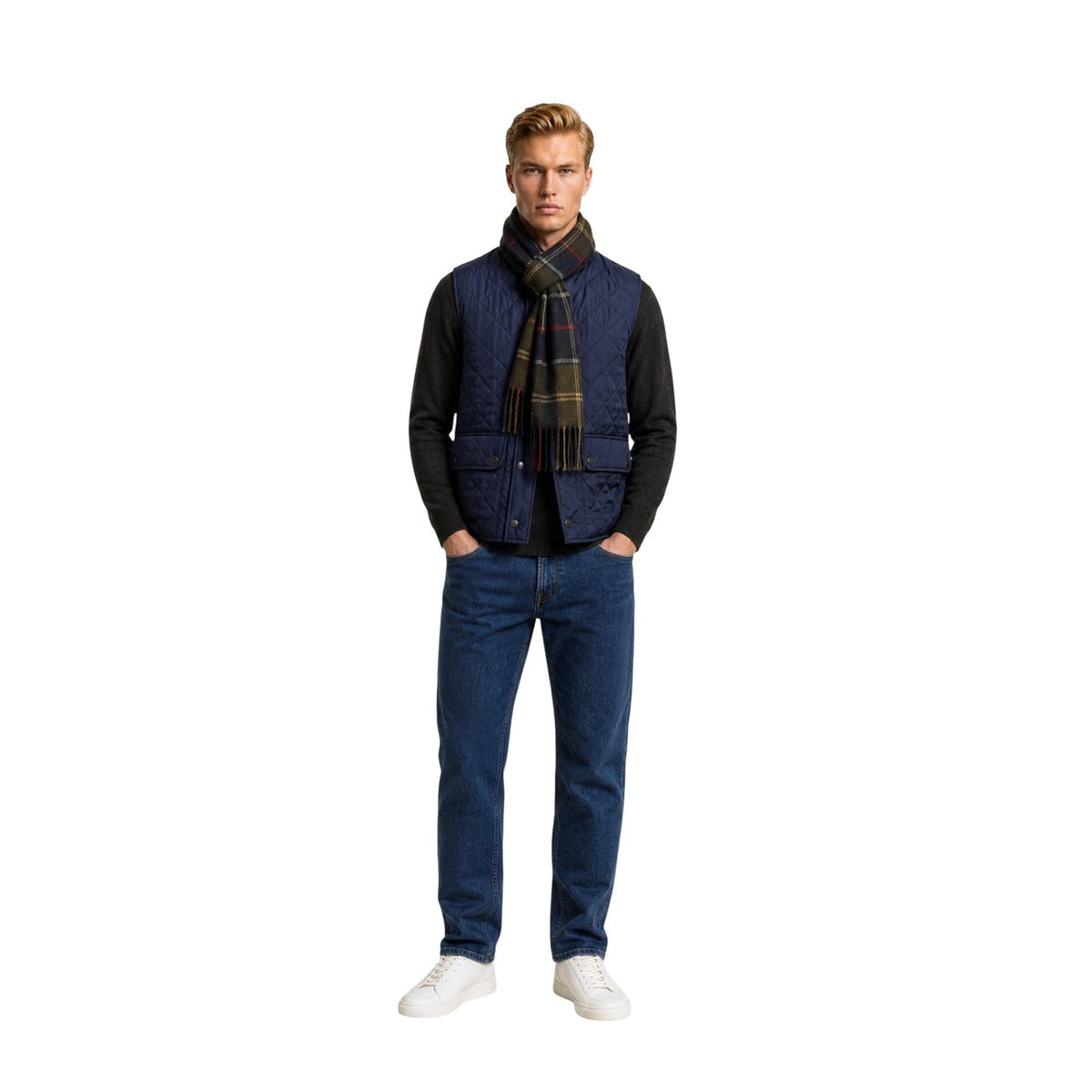 Barbour — Groene Galingale Tartan herensjaal — afbeelding 4
