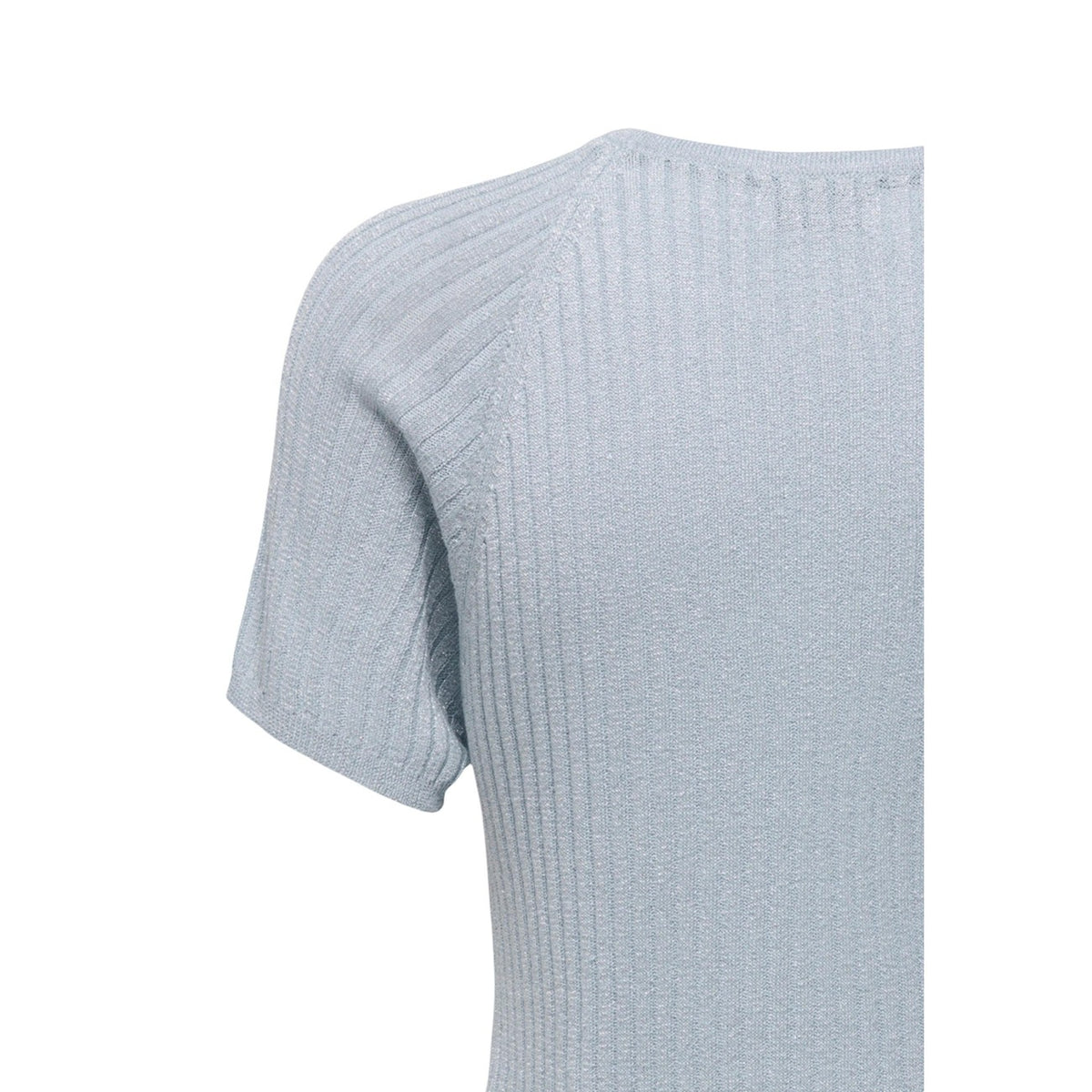Jacqueline de Yong — T-shirt 15334641 col rond manches courtes bleu clair femme — vue 3